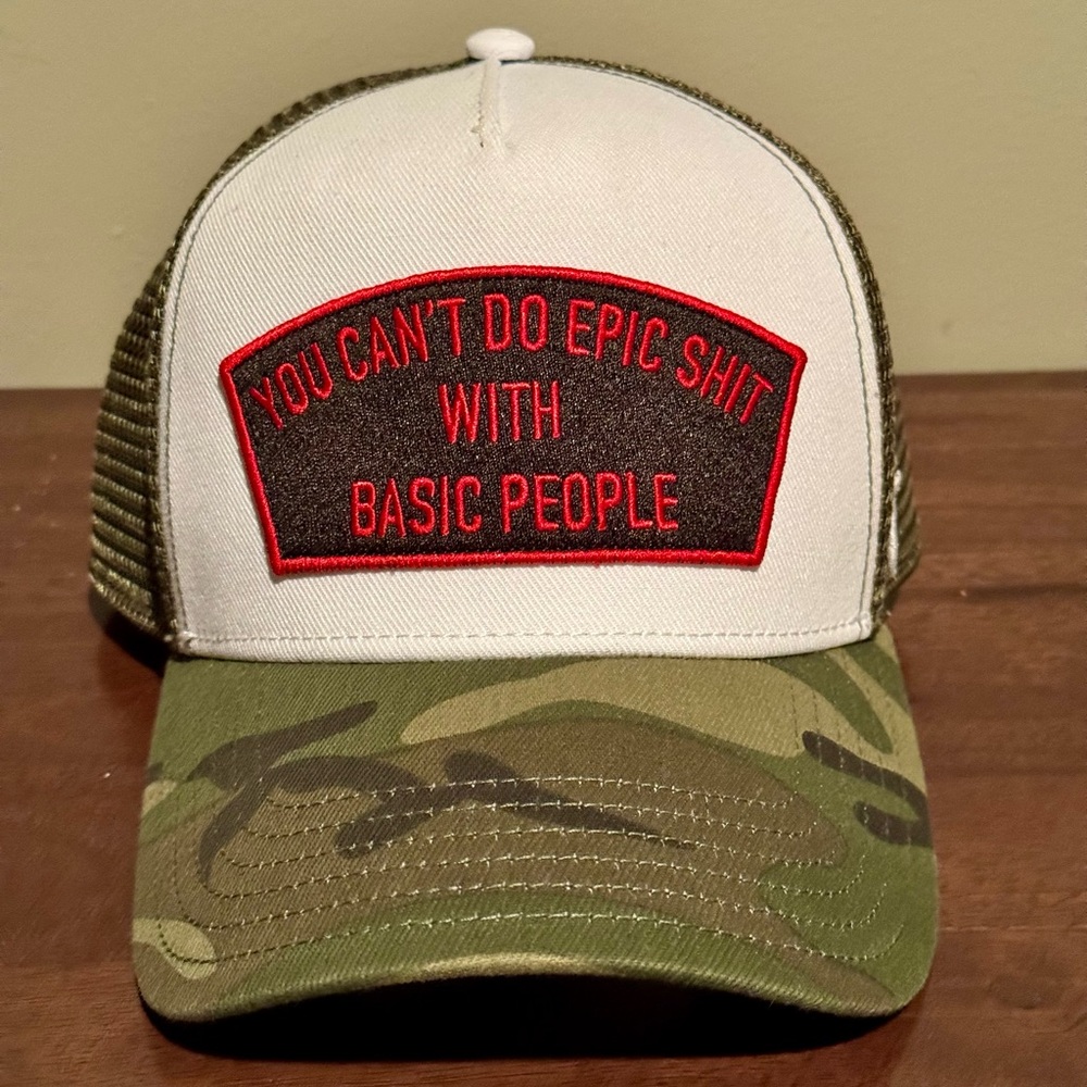 CULT OF INDIVIDUALITY EPIC MESH BACK TRUCKER CURVED VISOR MILITARY COLORS